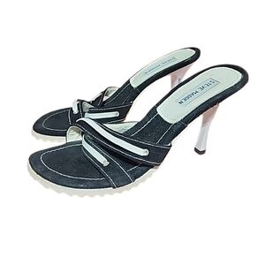 Steve Madden Y2K Suede Heels | Black & White | Size 7